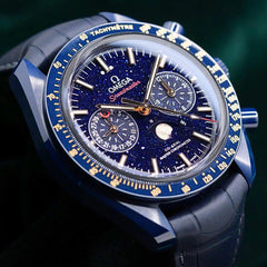 Omega Speedmaster Moonphase MINT COMPLETE SET Speedmaster Moonphase "Blue Side of the Moon" 304.93.44.52.03.002