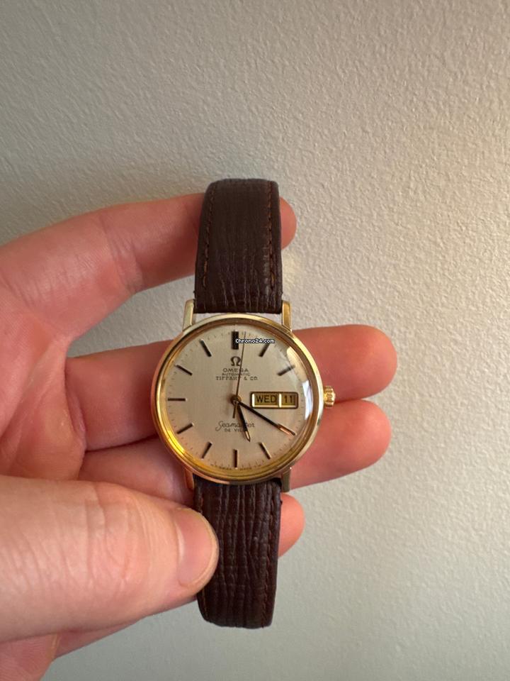 Omega Seamaster De Ville De Ville Co-signed Tiffany & Co. Omega Seamaster 14k gold