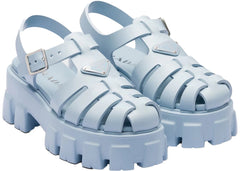 Prada Monolith Foam Rubber 55Mm Sandals Light Blue