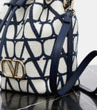 VLogo Signature Mini canvas bucket bag