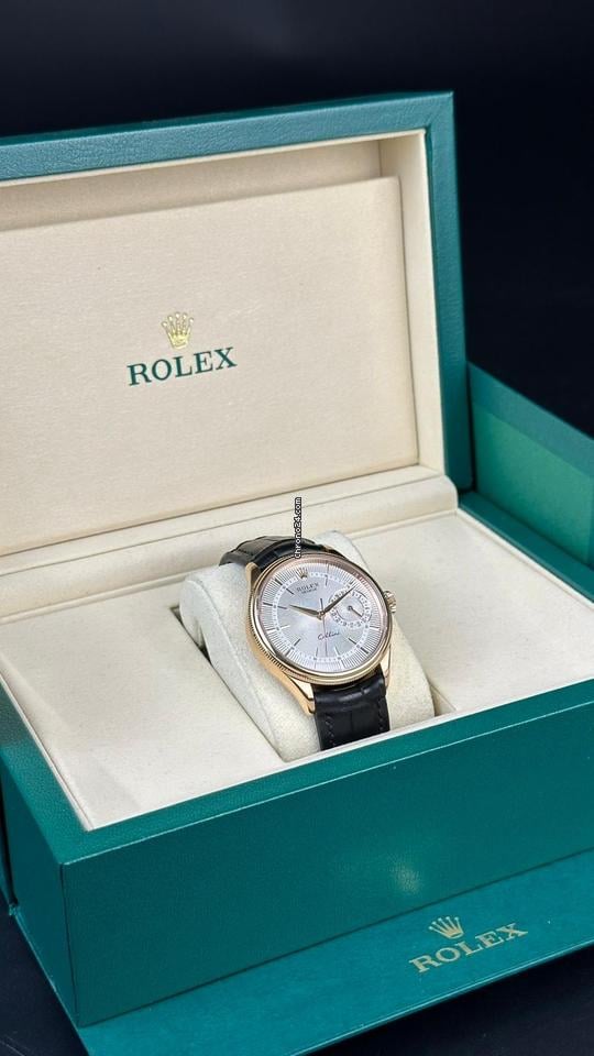 Rolex | Cellini | 50515 | Rose gold | 39 mm | Silver | Automatic