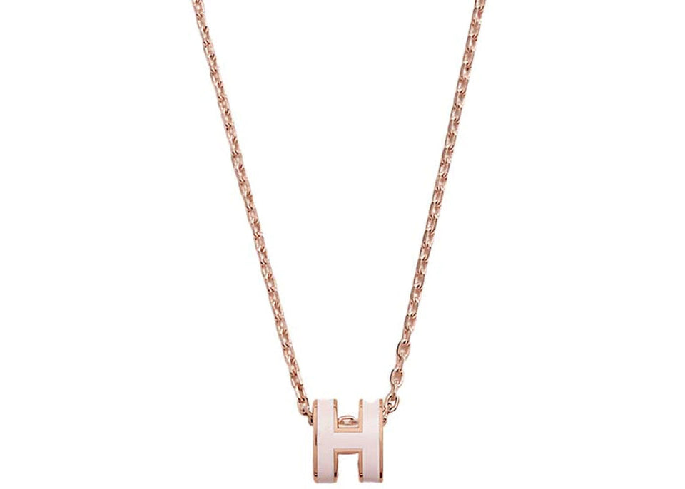 Hermes Mini Pop H Pendant Rose Dragee
