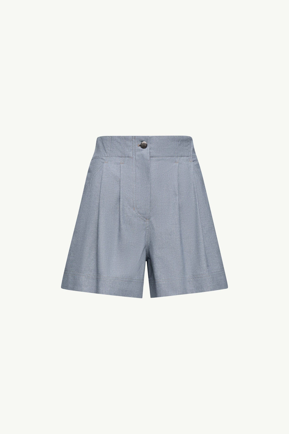 Moncler Chambray Shorts Powder Blue Powder Blue