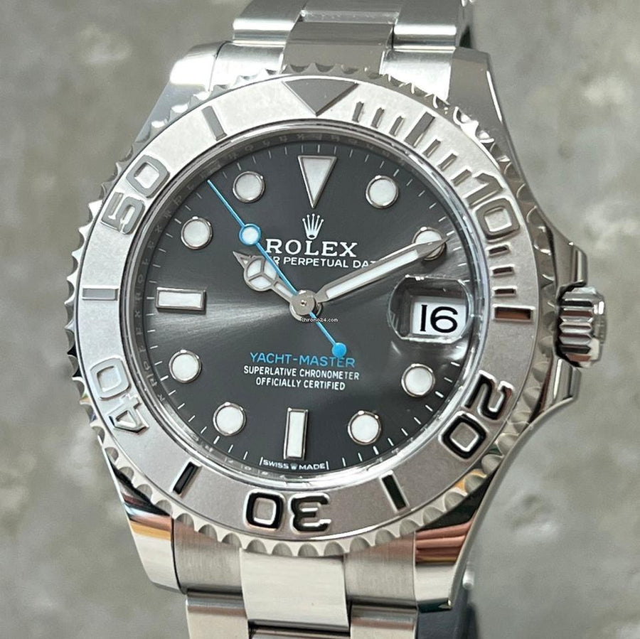 Rolex Yacht-Master 37 | NEU/Fullset | 2/26 | LC100 | rhodium Platinlünette