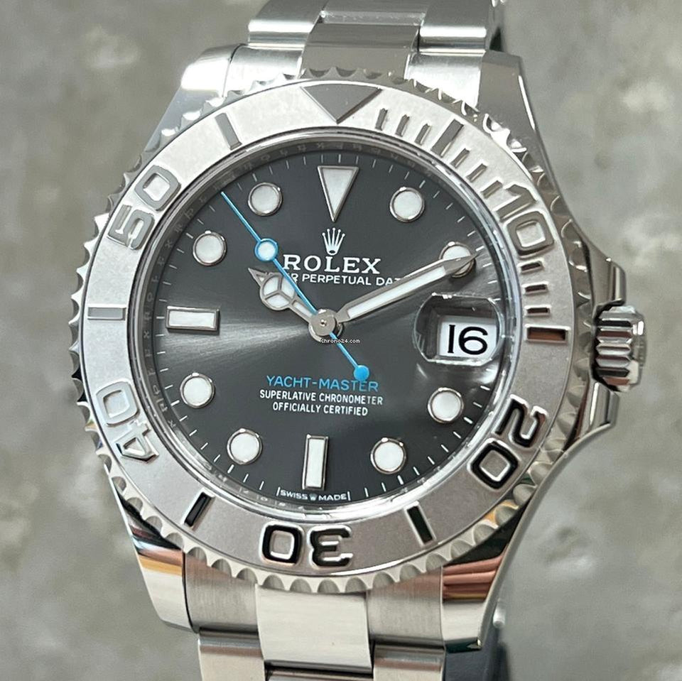 Rolex Yacht-Master 37 | NEU/Fullset | 2/26 | LC100 | rhodium Platinlünette