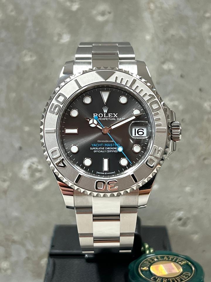 Rolex Yacht-Master 37 | NEU/Fullset | 2/26 | LC100 | rhodium Platinlünette