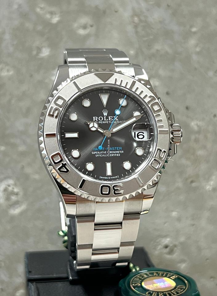 Rolex Yacht-Master 37 | NEU/Fullset | 2/26 | LC100 | rhodium Platinlünette