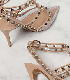 Valentino Garavani Rockstud leather and PVC pumps