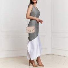 Prada Beige Saffiano Leather Flap Shoulder Bag