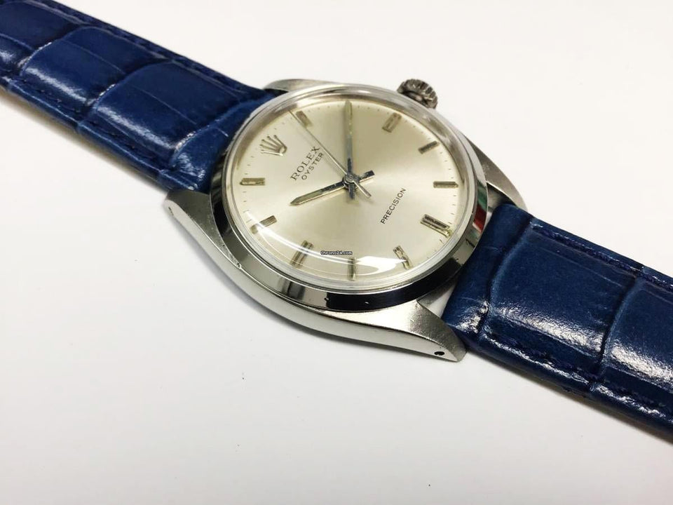 Rolex | Oyster Precision | 6426 | Steel | 34 x 42 mm | Leather | White | Manual winding