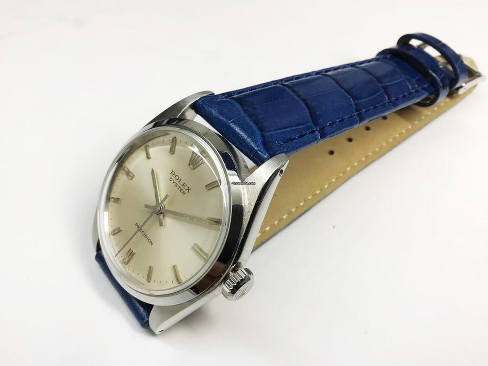 Rolex | Oyster Precision | 6426 | Steel | 34 x 42 mm | Leather | White | Manual winding