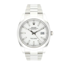 Rolex Datejust 41 Ref. 126300 White Dial Steel Full Set LC100
