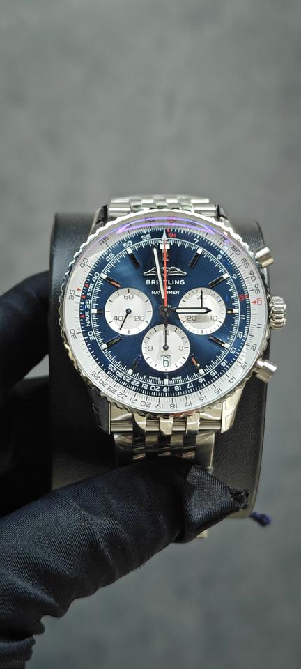 Breitling Navitimer 1 B01 Chronographbasel one Navitimer B01 Chronograph 46 steel strap blue dial