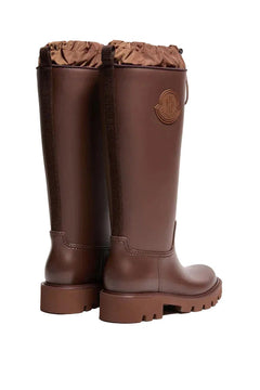 Moncler Kickstream High Rain Boots Brown