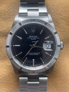 Rolex | Oyster Perpetual | 15210 | Steel | 34 mm | Steel | Black | Automatic