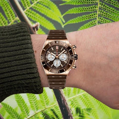 Breitling Chronomat Super Chronomat B01 44mm 18k Red Gold Brown Dial RB0136 E31 Q1 S1 1/4th second chronograph 30-minute and 12-hour totalizers
