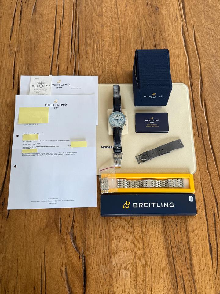 Breitling Navitimer Zürich Limited Edition Full-Set inkl. Rechnungen Zürich Limited Edition