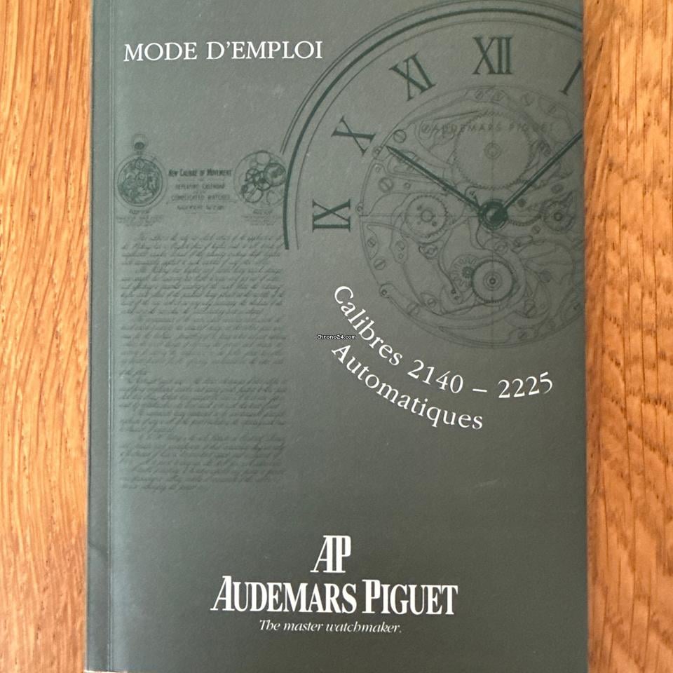 Audemars Piguet Gentlemans Automatic Wristwatch 18 CT Gold Case Black Strap