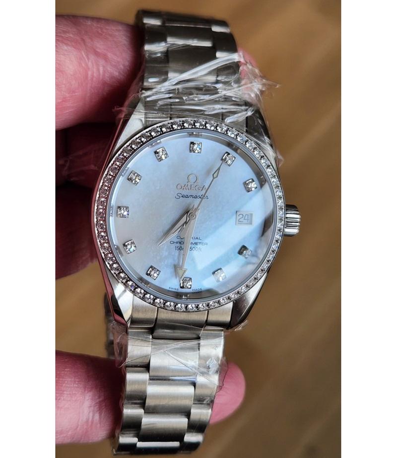 Omega Seamaster Aqua Terra Co-axial 36.2mm MOP Dial Diamonds Brand new (Discontinued model)
