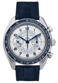 Omega Speedmaster Chronoscope Co-Axial Master Chronometer Chronograph White Blue