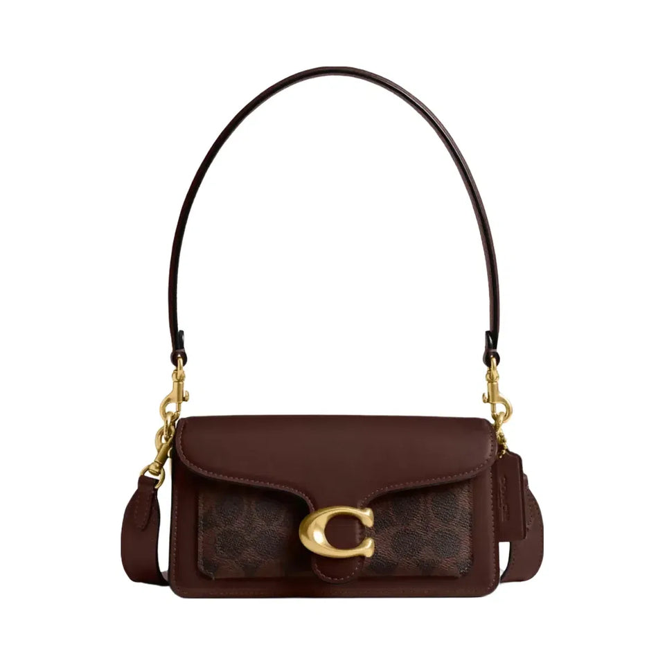 Coach Tabby Shoulder Bag 20 In Signature Canvas in Brass Maple