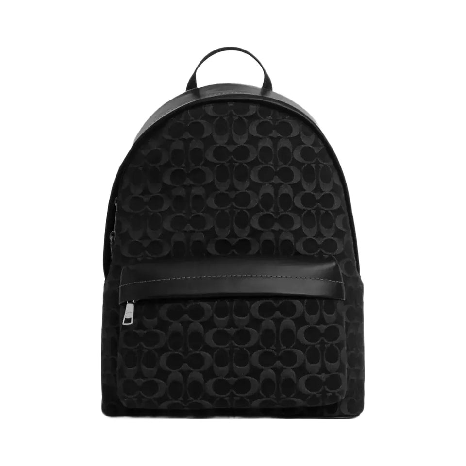 Coach Taylor Backpack In Signature Denim in Silver Black
