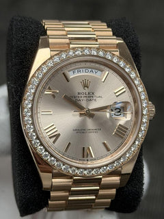 Rolex | Day-Date | 228345RBR | Rose gold | 40 x 48 mm | Rose gold | Champagne | Automatic