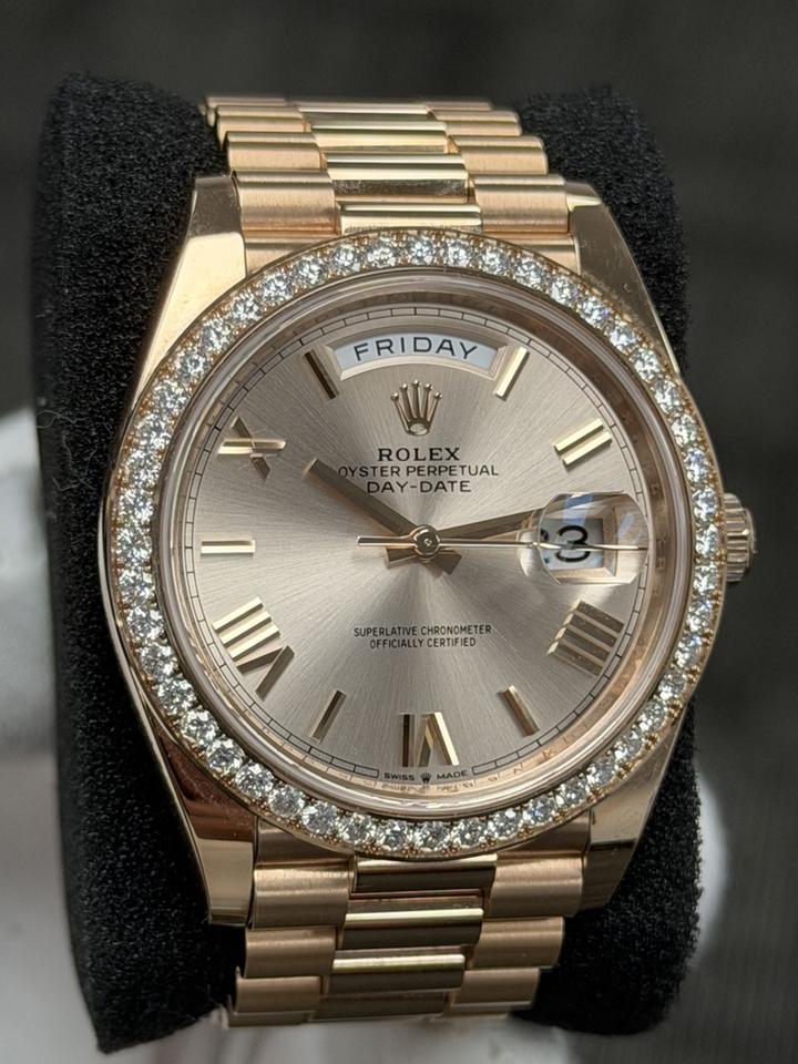 Rolex | Day-Date | 228345RBR | Rose gold | 40 x 48 mm | Rose gold | Champagne | Automatic