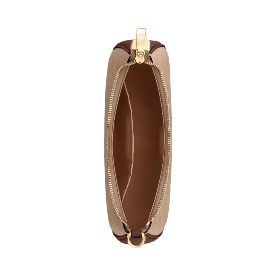 Coach Teri Shoulder Bag In Signature Canvas in Gold Tan Brown