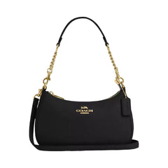 Coach Teri Shoulder Bag Gold Black