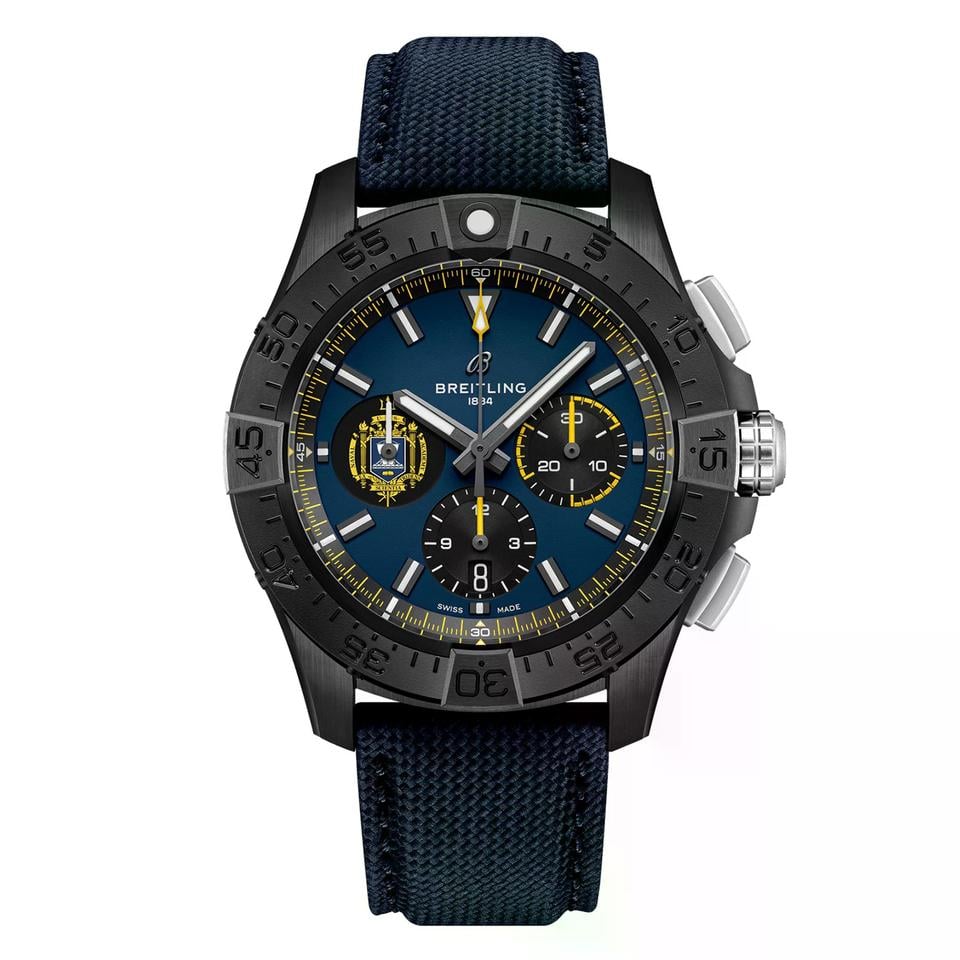 Breitling Avenger Night Mission Us Naval Academy Avenger B01 Chronograph Blue Dial SB01474 A1 C1 X1 1/4th second 30 minutes 12 hours
