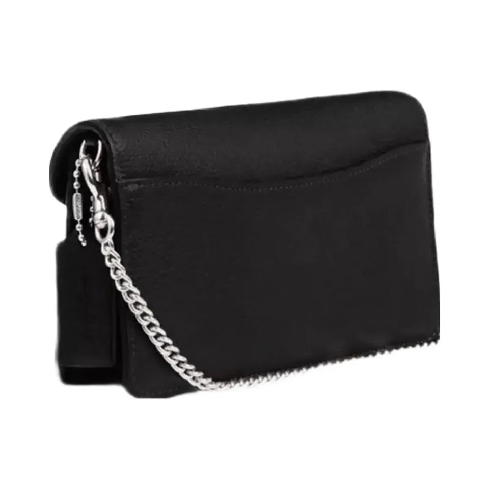 Coach Tabby Chain Clutch in Silver Black