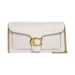 Coach Tabby Chain Clutch in Brass Chalk