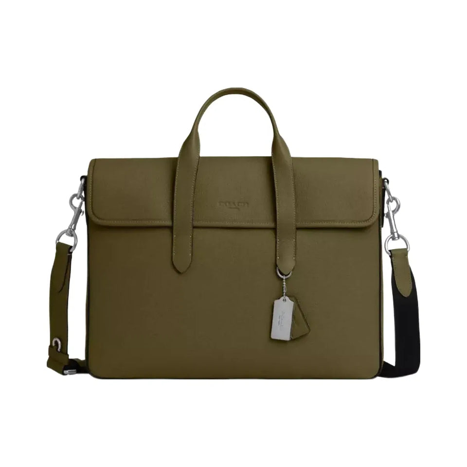 Coach Sullivan Portfolio Brief in Silver Olive