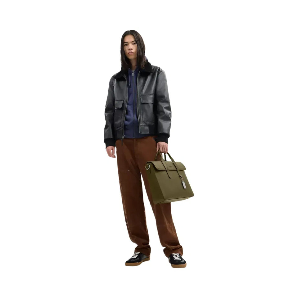 Coach Sullivan Portfolio Brief in Silver Olive