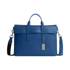 Coach Sullivan Portfolio Brief in Silver True Blue