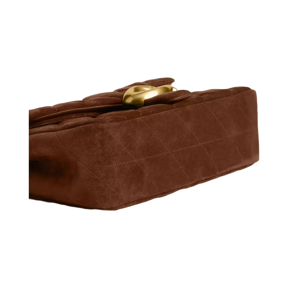 Coach Tabby Shoulder Bag 26 With Quilting Suede-Brass-Warm Brown