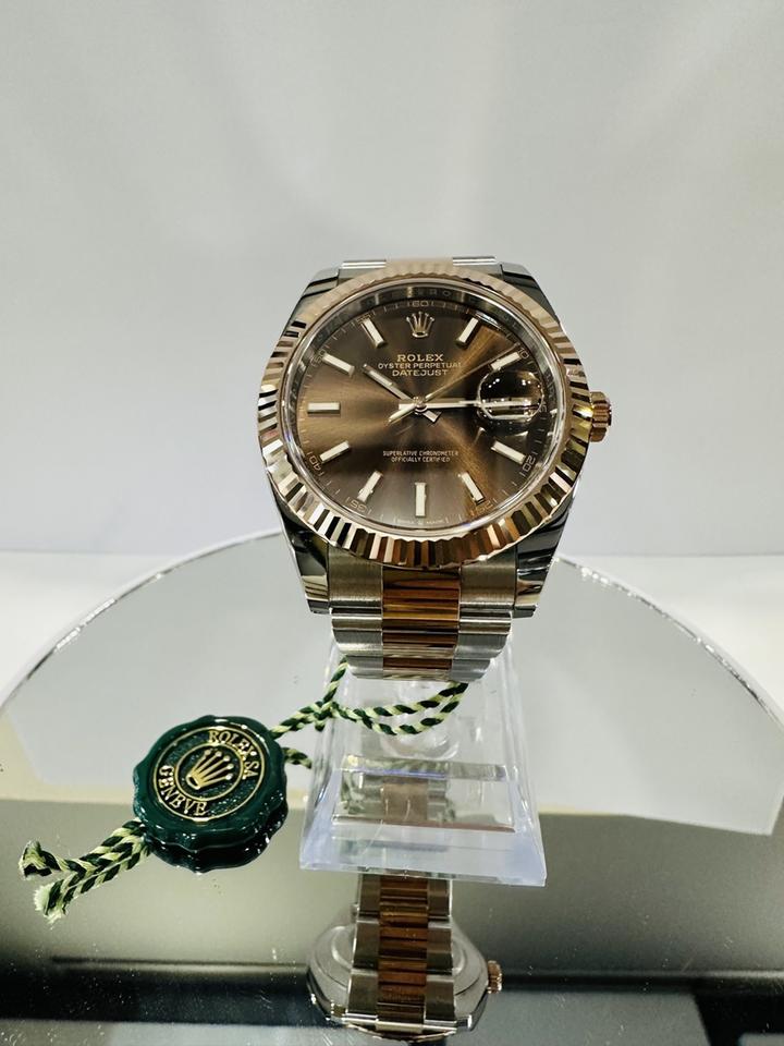 Rolex | Datejust | 126331 | Gold/Steel | 41 mm | Gold/Steel | Brown | Automatic