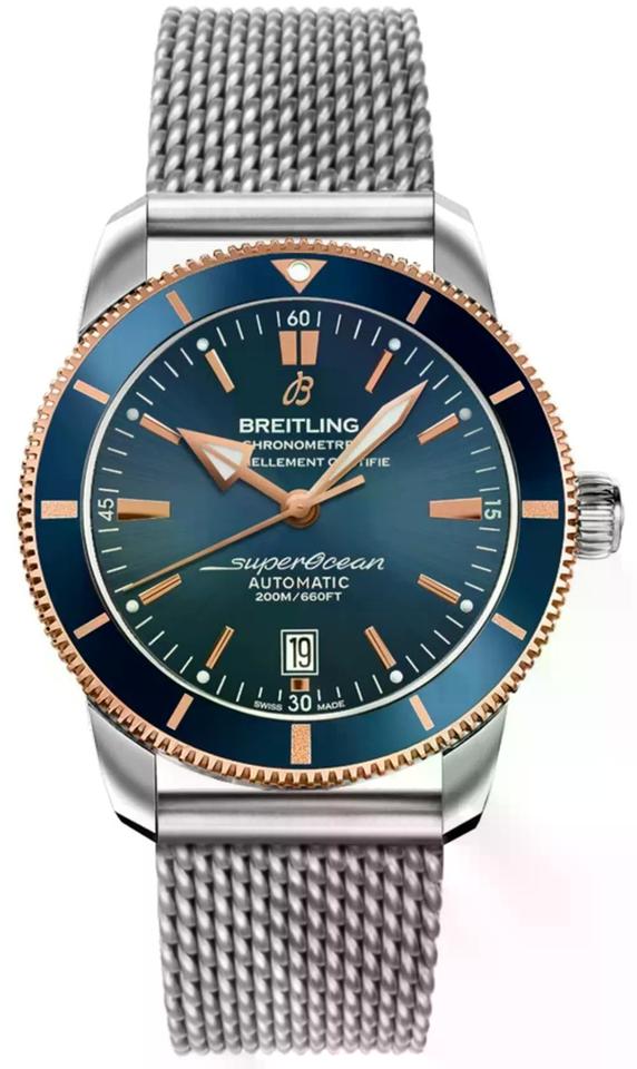 Breitling Superocean Heritage 42 B20 42mm Blue Dial Bezel Gold / Steel Men's Watch UB2010161 C1 A1 Complete Full Set