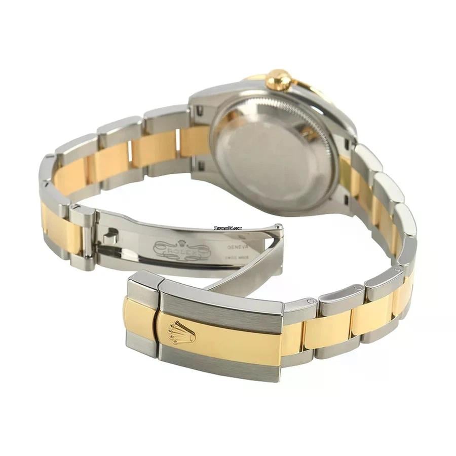 Rolex Datejust 31mm Green Floral Diamond Dial 18k Yellow Gold / Steel Women's Watch 278243-0031 Complete Full Set
