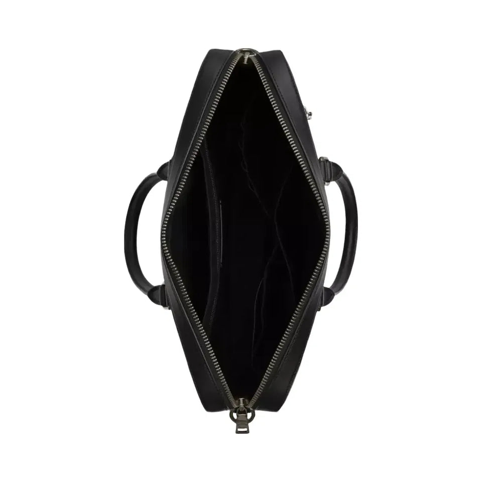 Coach Ethan Slim Brief In Signature Canvas in Gunmetal Charcoal Black