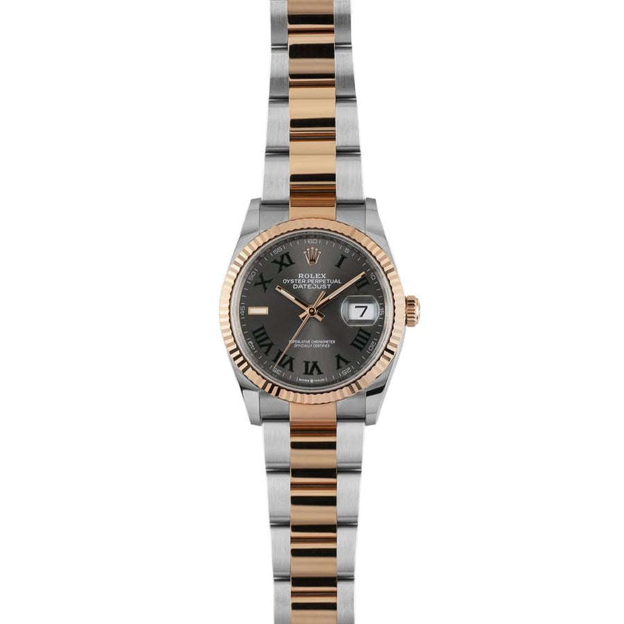 Rolex | Datejust | 126231 | Rose gold | 41 mm | Gold/Steel | Grey | Automatic