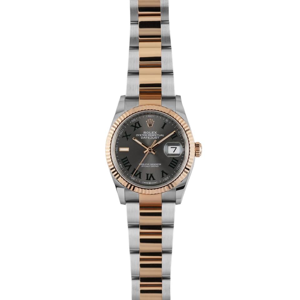 Rolex | Datejust | 126231 | Rose gold | 41 mm | Gold/Steel | Grey | Automatic