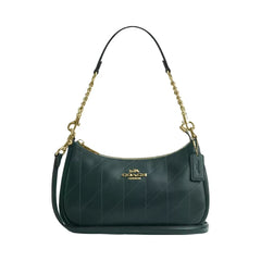 Coach Teri Shoulder Bag With Quilting in Gold Dark Teal