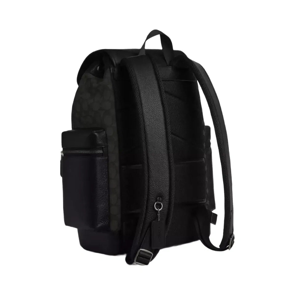 Coach Sprint Backpack In Signature Jacquard in Black Copper Black