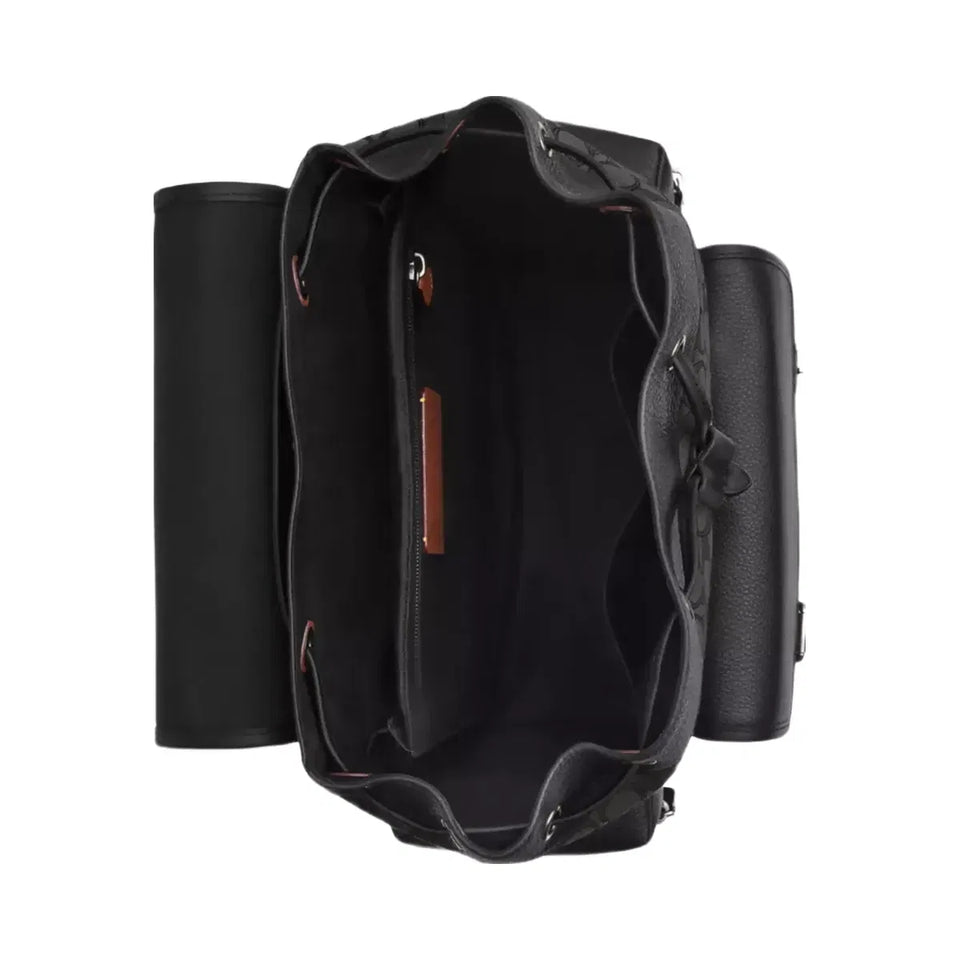 Coach Sprint Backpack In Signature Jacquard in Black Copper Black