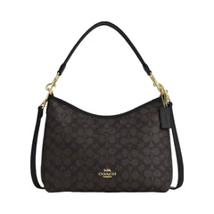 Coach Laurel Shoulder Bag In Signature Canvas in Gold Walnut Black