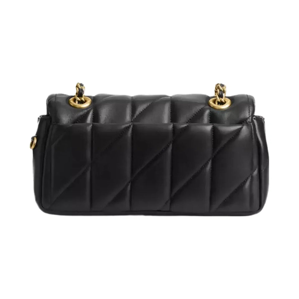 Coach Tabby Shoulder Bag 20 With Pillow Quilting in Brass Black