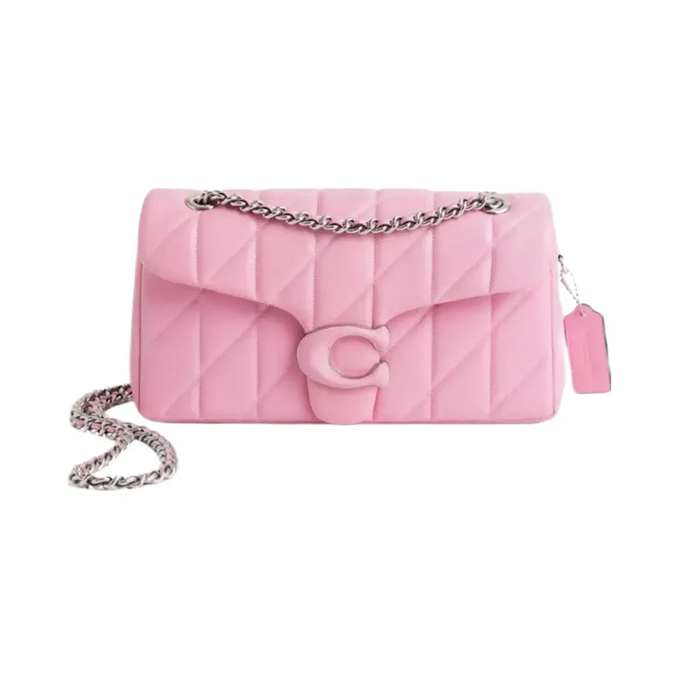 Coach Restored Tabby Shoulder Bag 26 With Quilting in Silver Vivid Pink