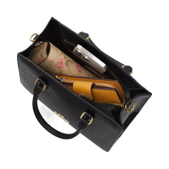Coach Maggie Small Tote Bag In Signature Leather in Gold Black